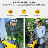 Outdoor Power Equipment: MICHIGAN 2400W Electric Garden Mulcher Shredder, Portable Wood Chipper, Push Stick, 40L Collection Bag