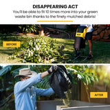 Outdoor Power Equipment: MICHIGAN 2400W Electric Garden Mulcher Shredder, Portable Wood Chipper, Push Stick, 40L Collection Bag
