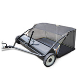 Gardening Tools: PlantCraft Lawn Sweeper 48" Wide, Tow Behind Leaf and Grass Clipping Collector, Universal Hitch for Ride on Mower, Garden Tractor
