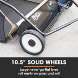Gardening Tools: PlantCraft Lawn Sweeper 48" Wide, Tow Behind Leaf and Grass Clipping Collector, Universal Hitch for Ride on Mower, Garden Tractor