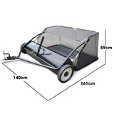 Gardening Tools: PlantCraft Lawn Sweeper 48" Wide, Tow Behind Leaf and Grass Clipping Collector, Universal Hitch for Ride on Mower, Garden Tractor