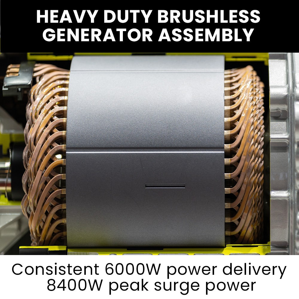 Generators: GENPOWER 8.4kW Peak 6kW Rated Commercial Diesel Generator, Electric Key Start, 6 x 15A, Single Phase