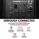 Batteries & Generators: GENPOWER 3.6kW Peak 3.2kW Open Frame Inverter Generator, 2x15A, 11L Tank, Portable, Backup