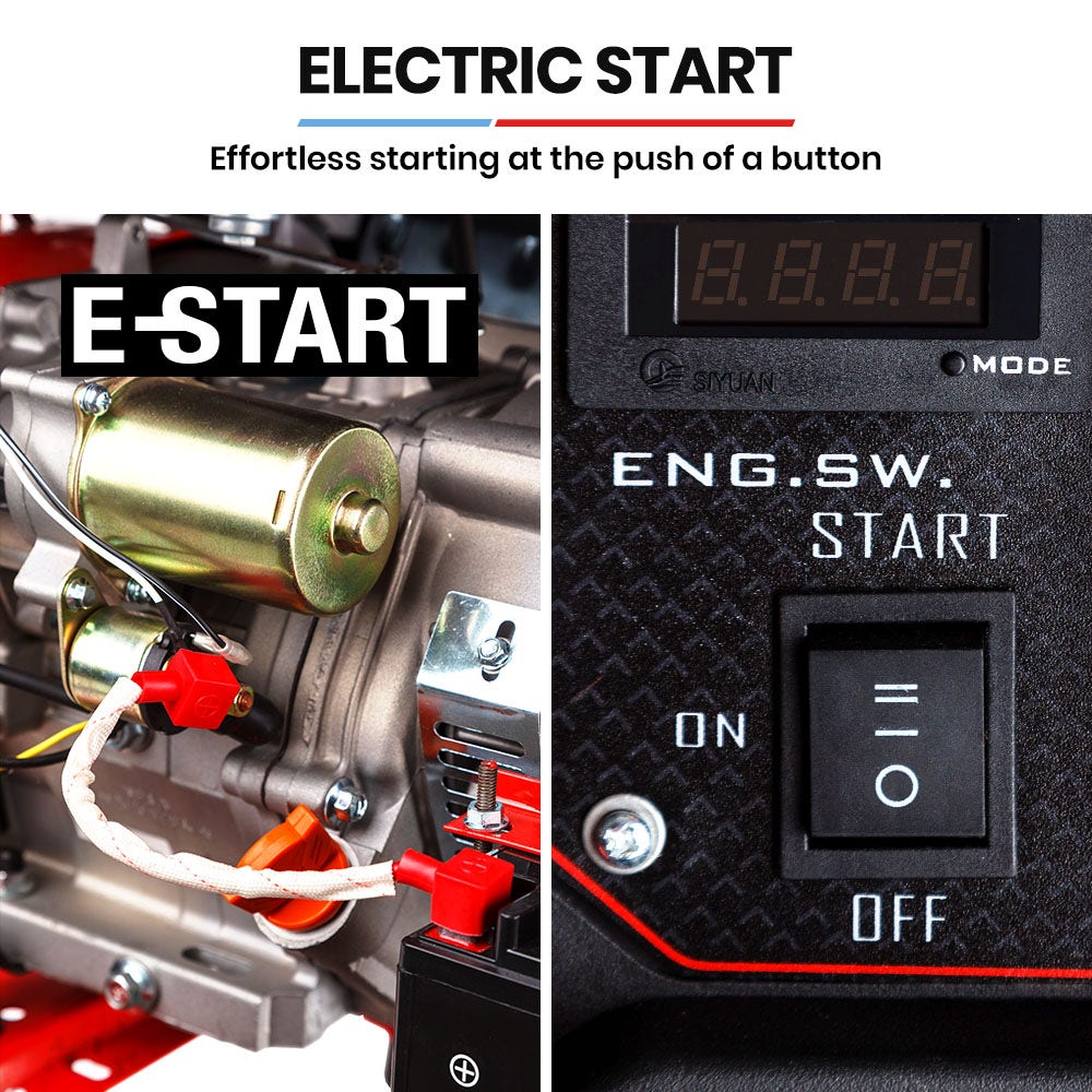 GENPOWER Portable Petrol Generator 8.4kW Max 6kW Rated Single Phase 18HP 420cc 4-Stroke Engine