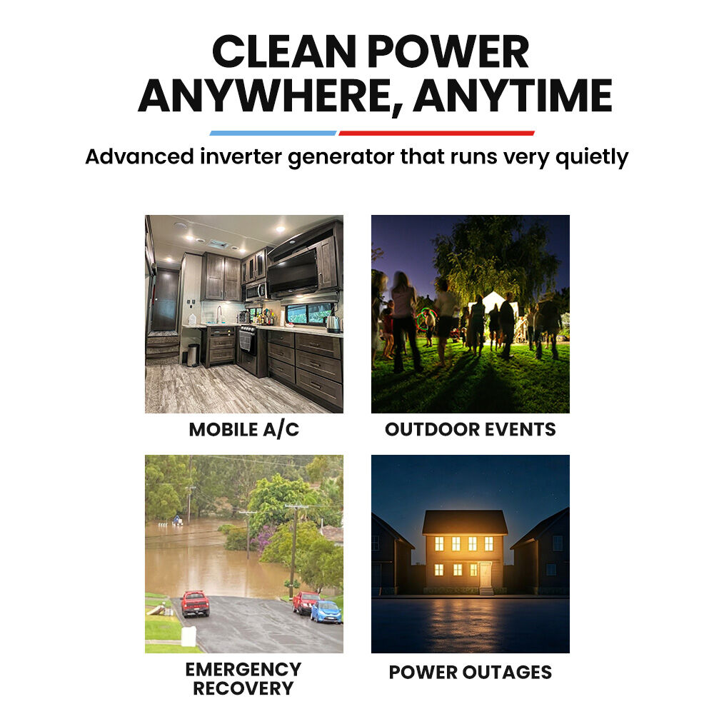 Batteries & Generators: GENPOWER 2.3kW Peak 1.8kW Inverter Generator, 2x15A, 12V, USB, Portable, Petrol, Camping, Home Backup