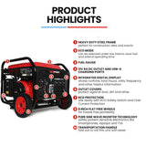 Batteries & Generators: GENPOWER 6kW Peak 5kW Open Frame Inverter Generator, 3x15A, 15L Tank, Wheels, RCD, Portable, Backup