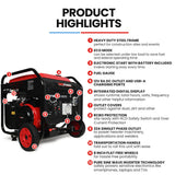 Batteries & Generators: GENPOWER 8.5kW Peak 7.2kw Open Frame Inverter Generator, Push-Button Start, 2x15A, 1x32A, 20L Tank, Wheels, RCD, Portable, Backup