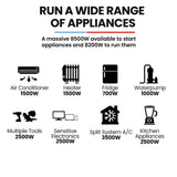 Batteries & Generators: GENPOWER 8.5kW Peak 8.2kW Inverter Generator, Push Button & Remote Start, ATS Compatible, RCD, Portable w/ Wheels, 27L Fuel Tank, Grid Power Home Backup
