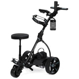 Golf Accessories: THOMSON E5000 Pro Lithium Golf Buggy, 36 Hole, Only 12kg, Easy Fold, Electric Motorised Buggy Trolley Cart w/ Seat, Black