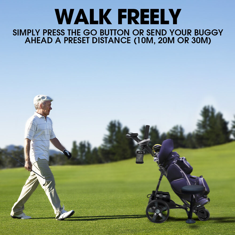 Golf Accessories: THOMSON E5000 Pro Lithium Golf Buggy, 36 Hole, Only 12kg, Easy Fold, Electric Motorised Buggy Trolley Cart w/ Seat, Black