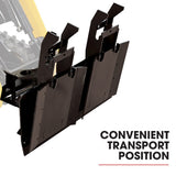 Outdoor Power Equipment: BAUMR-AG Plow Blade Accessory for BSR5000 Mini Loader Skid Steer, 84cm Centre Plough Blade 2 x 40cm Extensions, Quick Connect