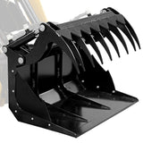 Outdoor Power Equipment: BAUMR-AG Grapple Bucket Accessory for BSR5000 Mini Loader Skid Steer, Quick Connect, Dual Hydraulic Cylinders