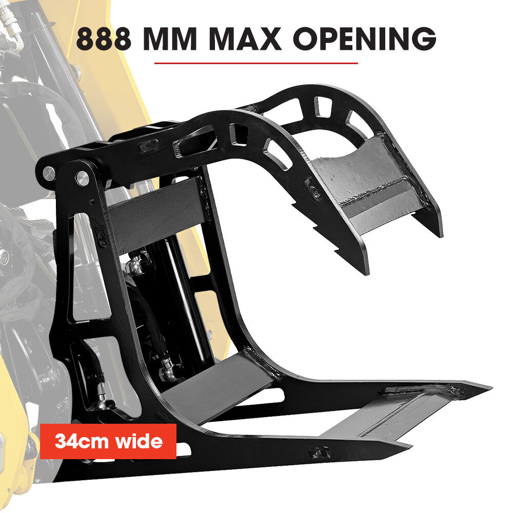 Outdoor Power Equipment: BAUMR-AG Stump Bucket Grapple Fork Accessory for BSR5000 Mini Loader Skid Steer, Quick Connect Hydraulics, for Moving Logs, Scrap