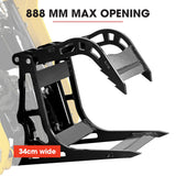 Outdoor Power Equipment: BAUMR-AG Stump Bucket Grapple Fork Accessory for BSR5000 Mini Loader Skid Steer, Quick Connect Hydraulics, for Moving Logs, Scrap