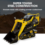 Outdoor Power Equipment: BAUMR-AG BSR5000 Mini Loader Skid Steer, with Bucket, 10hp OHV 4-Stroke Petrol Engine, 200kg Rated Operating Capacity