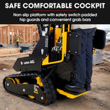 Outdoor Power Equipment: BAUMR-AG BSR5000 Mini Loader Skid Steer, with Bucket, 10hp OHV 4-Stroke Petrol Engine, 200kg Rated Operating Capacity