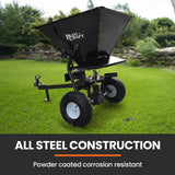 Spreaders & Wheelbarrows: PlantCraft 160L Tow Behind Broadcast Seed and Fertiliser Spreader, 158kg Load, Heavy Duty