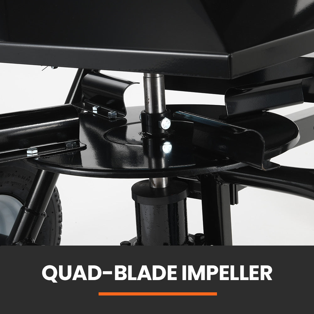 Spreaders & Wheelbarrows: PlantCraft 160L Tow Behind Broadcast Seed and Fertiliser Spreader, 158kg Load, Heavy Duty