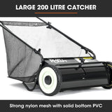 Gardening Tools: PlantCraft Push Lawn Sweeper, 26" Wide Leaf and Grass Clipping Collector
