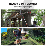 Chainsaws: BAUMR-AG 20V SYNC Cordless Pole Saw & Hedge Trimmer Combo, 8 inch Chainsaw Pruner, Telescopic Handle, with Battery and Charger Kit