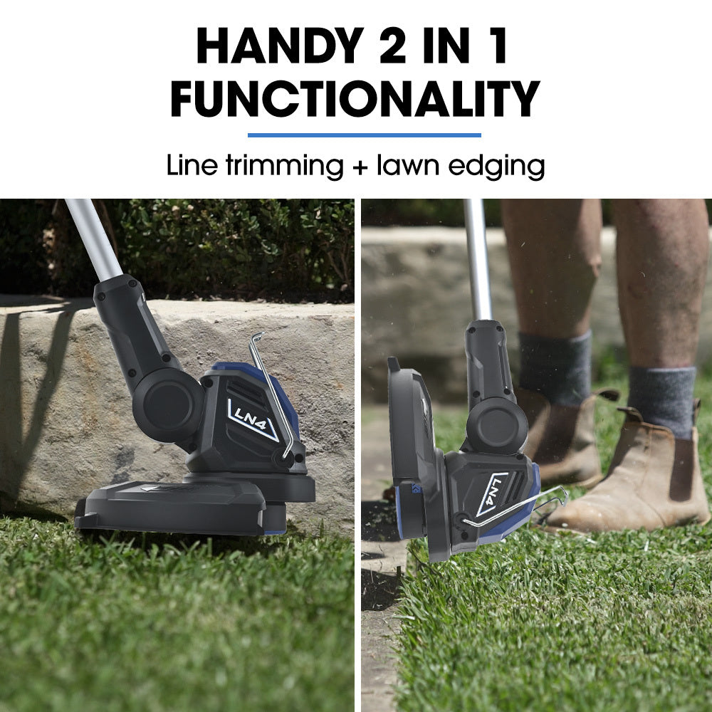 Outdoor Power Equipment: POWERBLADE 20V Leaf Blower & Line Trimmer / Edger Combo, Kit with 4.0Ah Battery & Fast Charger