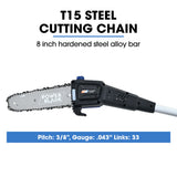 Chainsaws: POWERBLADE 20V Cordless Pole Saw & Hedge Trimmer Combo, 8" Chainsaw Pruner & 20" Hedger, Telescopic Handle, Battery and Fast Charger Kit
