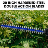 Chainsaws: POWERBLADE 20V Cordless Pole Saw & Hedge Trimmer Combo, 8" Chainsaw Pruner & 20" Hedger, Telescopic Handle, Battery and Fast Charger Kit