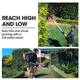 Chainsaws: POWERBLADE 20V Cordless Pole Saw & Hedge Trimmer Combo, 8" Chainsaw Pruner & 20" Hedger, Telescopic Handle, Battery and Fast Charger Kit