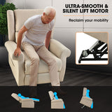 Massage Chairs: FORTIA Electric Recliner Lift Heat Chair for Elderly, Massage, Heat Therapy, Aged Care, Beige
