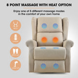 Massage Chairs: FORTIA Electric Recliner Lift Heat Chair for Elderly, Massage, Heat Therapy, Aged Care, Beige
