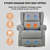 Massage Chairs: FORTIA Electric Recliner Lift Heat Chair for Elderly, Massage, Heat Therapy, Aged Care, Grey