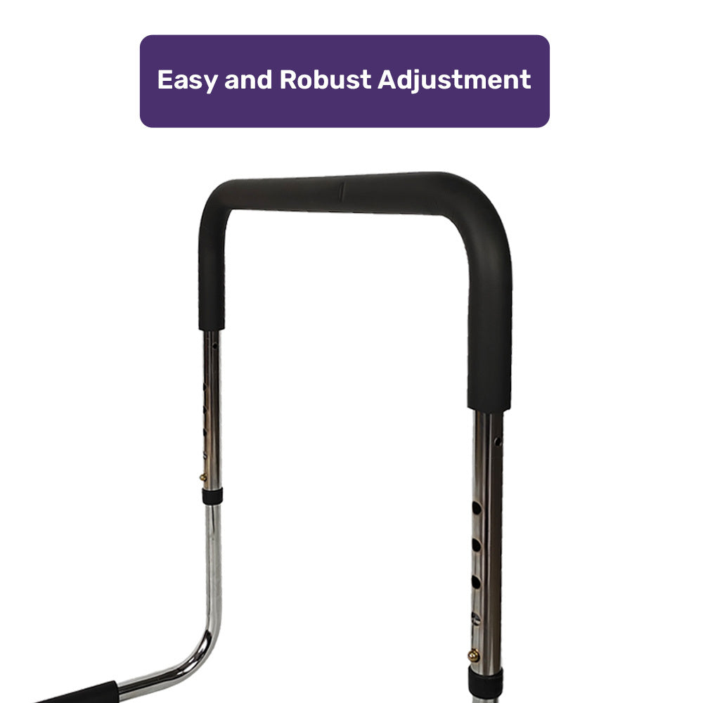 Mobility & Accessibility: Equipmed Bed Assist Adjustable Hand Rail Support Aid for Seniors, 125kg Capacity, Bedside with Soft Grip Handle