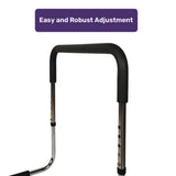 Mobility & Accessibility: Equipmed Bed Assist Adjustable Hand Rail Support Aid for Seniors, 125kg Capacity, Bedside with Soft Grip Handle