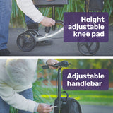 Mobility & Accessibility: EQUIPMED Knee Scooter Walker, Disc Brake - Suspension Bag - Broken Leg Ankle Foot Mobility - Crutches Alternative -