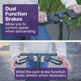 Mobility & Accessibility: Equipmed Knee Scooter Walker, Dual Brakes - Bag - Broken Leg Ankle Foot Mobility - Crutches Alternative - Red