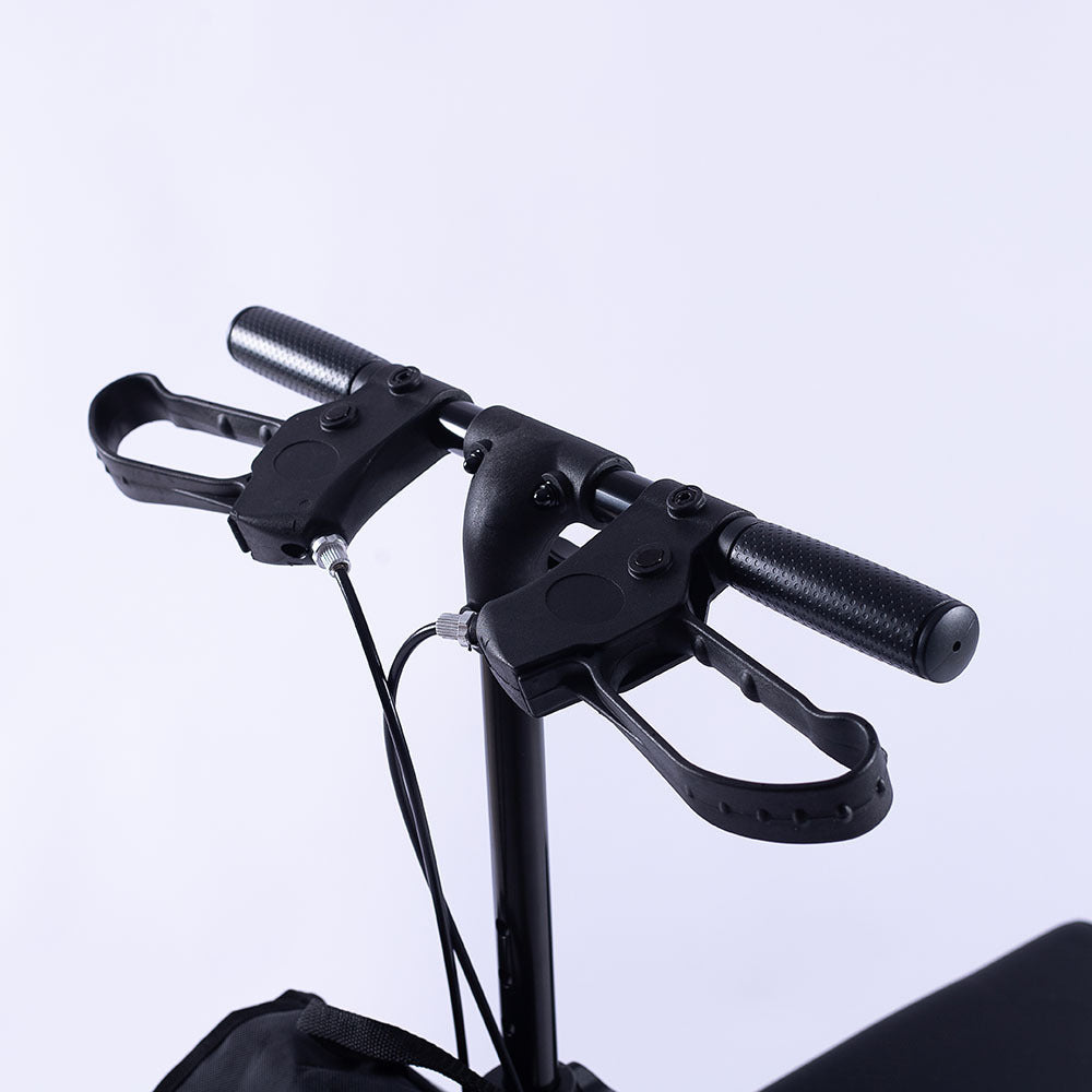 Mobility & Accessibility: EQUIPMED Knee Scooter Walker, 10 inch Tyres Dual Brakes Bag - Broken Leg Ankle Foot Mobility - Crutches Alternative - Blue