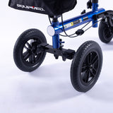 Mobility & Accessibility: EQUIPMED Knee Scooter Walker, 10 inch Tyres Dual Brakes Bag - Broken Leg Ankle Foot Mobility - Crutches Alternative - Blue