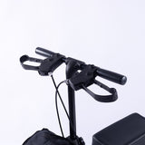 Mobility & Accessibility: EQUIPMED Knee Scooter Walker, 10 inch Tyres Dual Brakes Bag - Broken Leg Ankle Foot Mobility - Crutches Alternative - Titanium colour