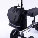 Mobility & Accessibility: EQUIPMED Knee Scooter Walker, 10 inch Tyres Dual Brakes Bag - Broken Leg Ankle Foot Mobility - Crutches Alternative - Titanium colour