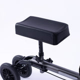 Mobility & Accessibility: EQUIPMED Knee Scooter Walker, 10 inch Tyres Dual Brakes Bag - Broken Leg Ankle Foot Mobility - Crutches Alternative - Titanium colour