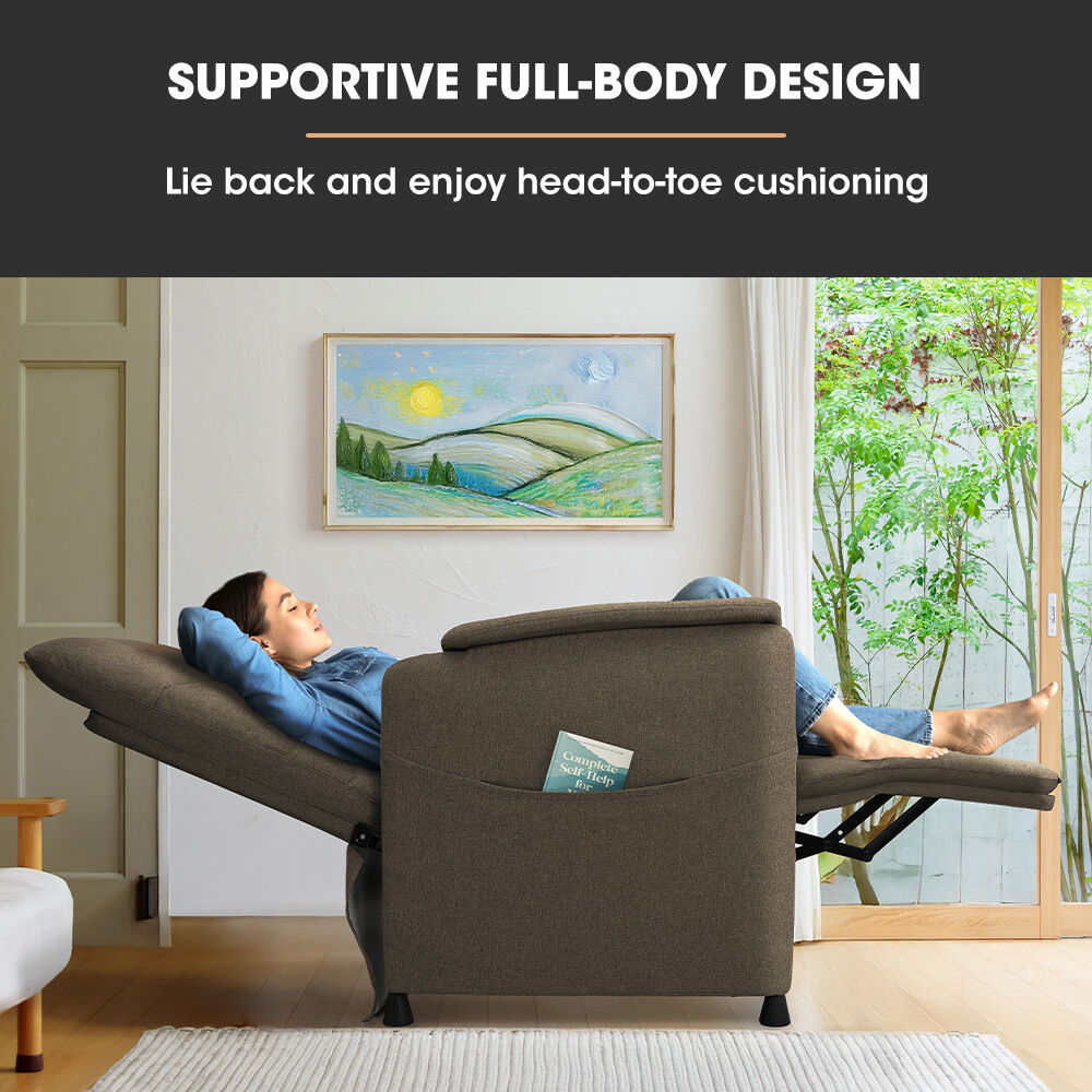 Arm Chairs & Recliners: FORTIA Electric Armchair Recliner, Single Fabric Chair, Biege