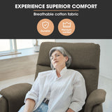 Arm Chairs & Recliners: FORTIA Electric Armchair Recliner, Single Fabric Chair, Biege