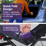 Mobility & Accessibility: EQUIPMED Upright Rollator Walker with Forearm Support Rests, Mobilty Aid with Seat, Blue