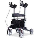 Mobility & Accessibility: EQUIPMED Upright Rollator Walker with Forearm Rest Supports, Mobilty Aid with Seat, Grey