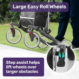 Mobility & Accessibility: EQUIPMED Upright Rollator Walker with Forearm Rest Supports, Mobilty Aid with Seat, Grey