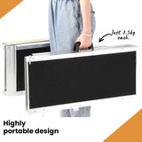 Mobility & Accessibility: EQUIPMED 182cm Portable Folding Aluminium Access Ramp, 272kg Rated, Black Ultra-Grip, for Wheelchair, Mobility Scooter