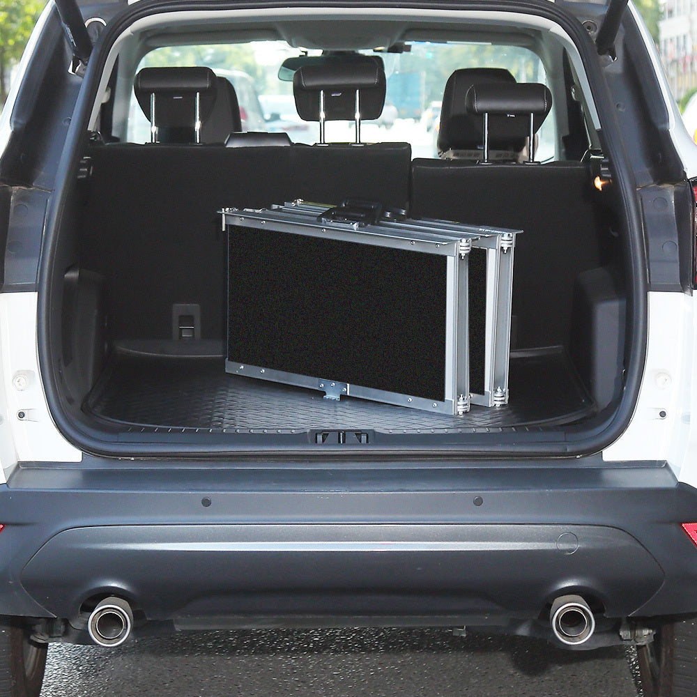 Mobility & Accessibility: EQUIPMED 182cm Portable Folding Aluminium Access Ramp, 272kg Rated, Black Ultra-Grip, for Wheelchair, Mobility Scooter