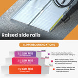 Mobility & Accessibility: EQUIPMED 182cm Portable Folding Aluminium Access Ramp, 272kg Rated, for Wheelchair, Mobility Scooter, Rollator