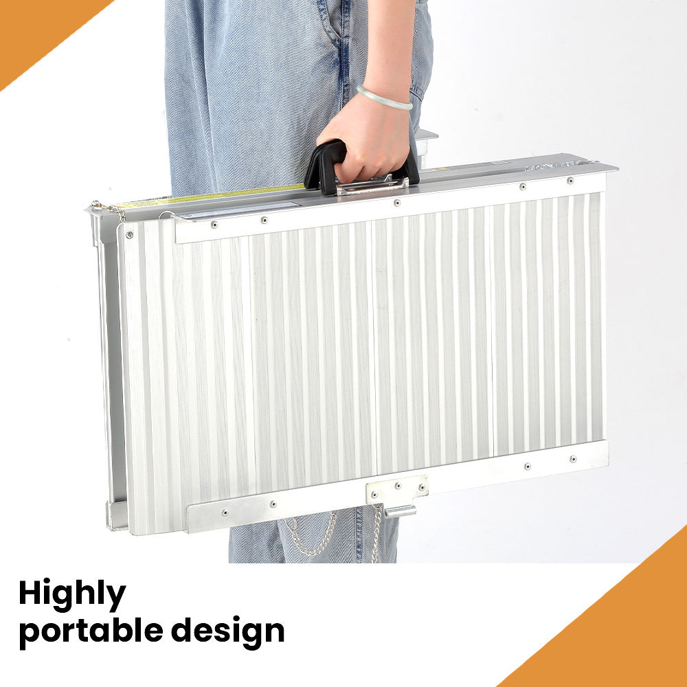 Mobility & Accessibility: EQUIPMED 182cm Portable Folding Aluminium Access Ramp, 272kg Rated, for Wheelchair, Mobility Scooter, Rollator