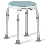 Mobility & Accessibility: Equipmed Shower Chair Bath Stool, with 360-degree Swivel Rotating Seat for Elderly, White/Blue